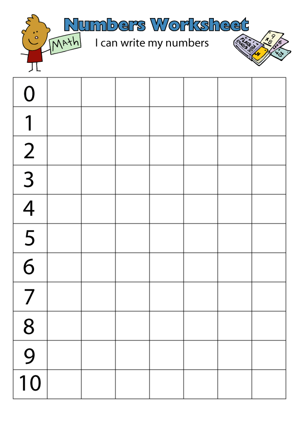 Worksheets Writing Numbers Through 20